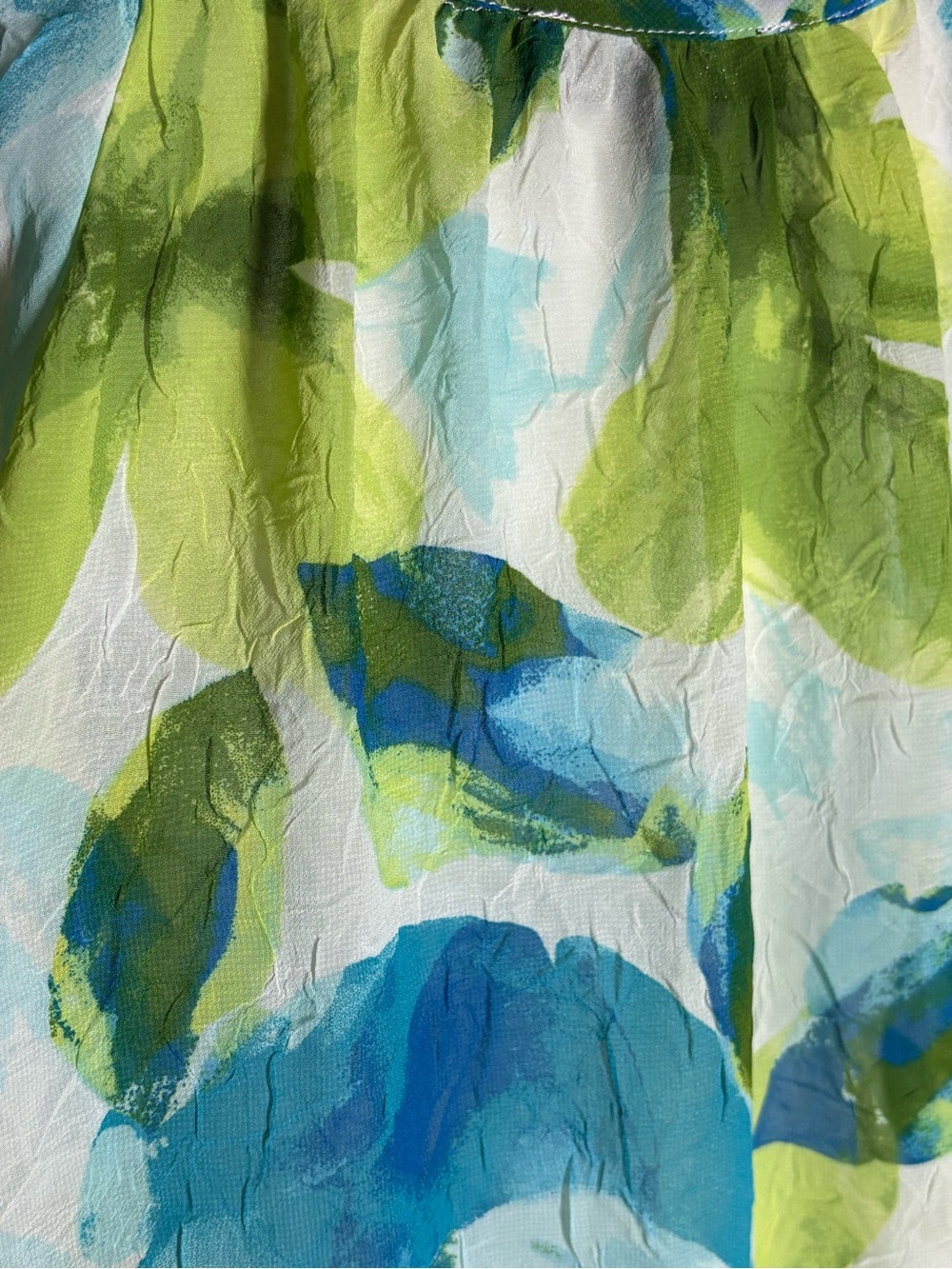 Sara Michelle Blue & Green Floral 3/4 Sleeve 2X - Picture 5 of 7